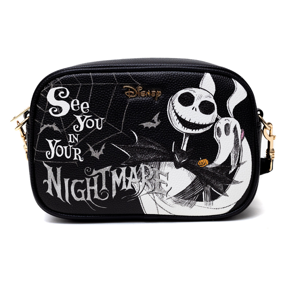 Loungefly Disney Nightmare Before Christmas Triple Pocket Womens Double  Strap Shoulder Bag Purse - Fearless Apparel